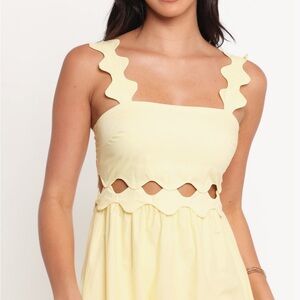 Petal & Pup Yellow Scalloped Dress